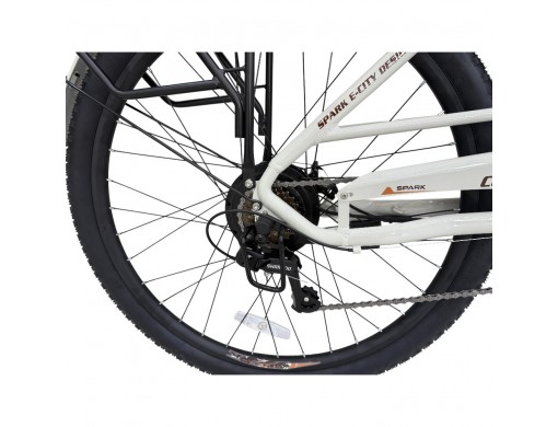 Велосипед с электромотором SPARK E-CITY COMFORT 18" 48V/500W/12,8Ah светло-серый