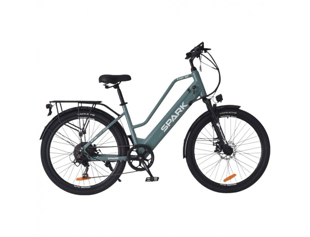 Велосипед з електромотором SPARK E-CITY EASY GO 17" 48V/500W/12,5Ah сіро-оливковий