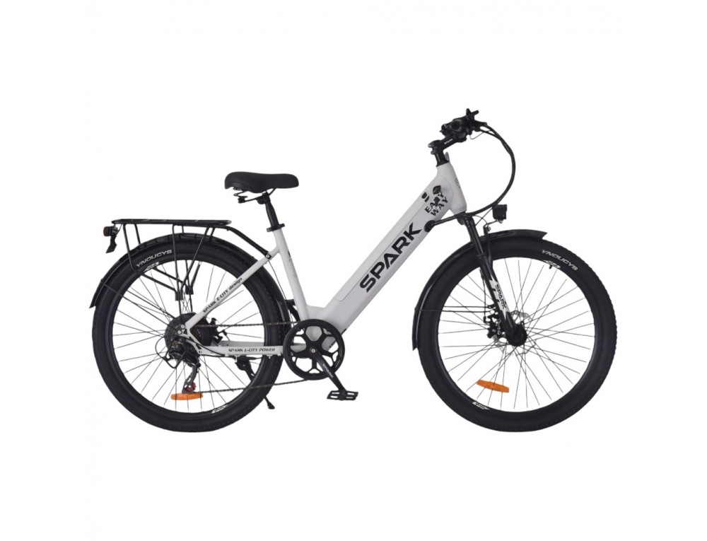 Велосипед з електромотором SPARK E-CITY EASY WAY 17" 48V/500W/12,5Ah сірий матовий