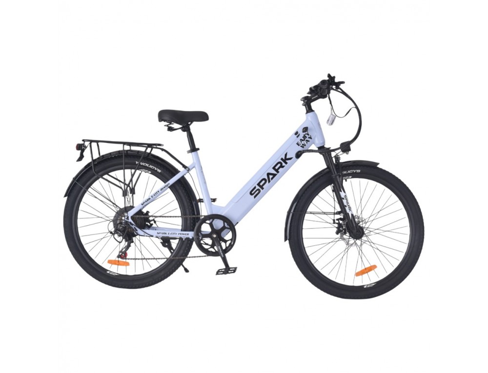 Велосипед з електромотором SPARK E-CITY EASY WAY 17" 48V/500W/12,5Ah блакитний