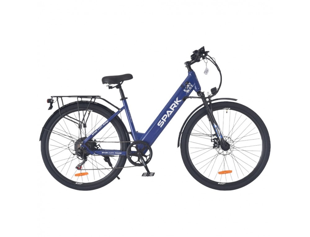 Велосипед з електромотором SPARK E-CITY EASY WAY 18" 48V/500W/12,5Ah синій