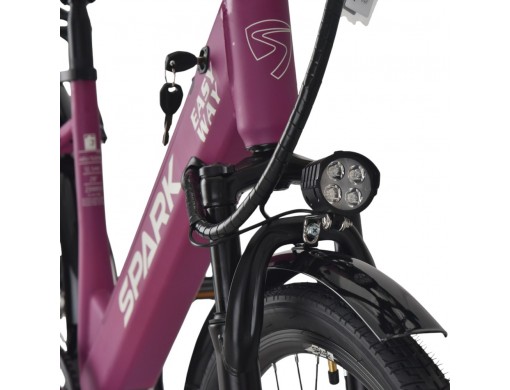 Велосипед з електромотором SPARK E-CITY EASY WAY 18" 48V/500W/12,5Ah фіолетовий матовий