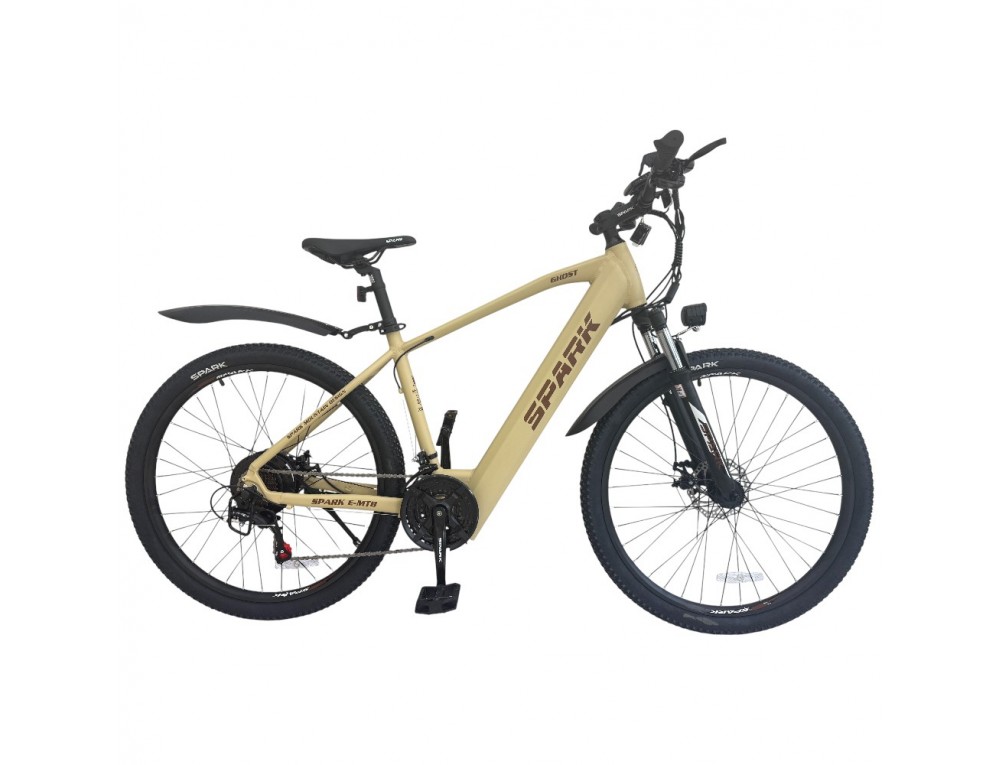 Велосипед з електромотором SPARK E-MTB GHOST 15" 48V/500W/12,8Ah бежевий (м)