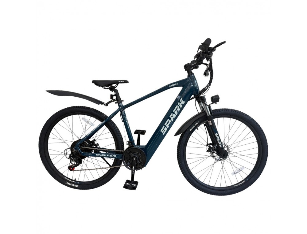 Велосипед з електромотором SPARK E-MTB GHOST 15" 48V/500W/12,8Ah темно-синій