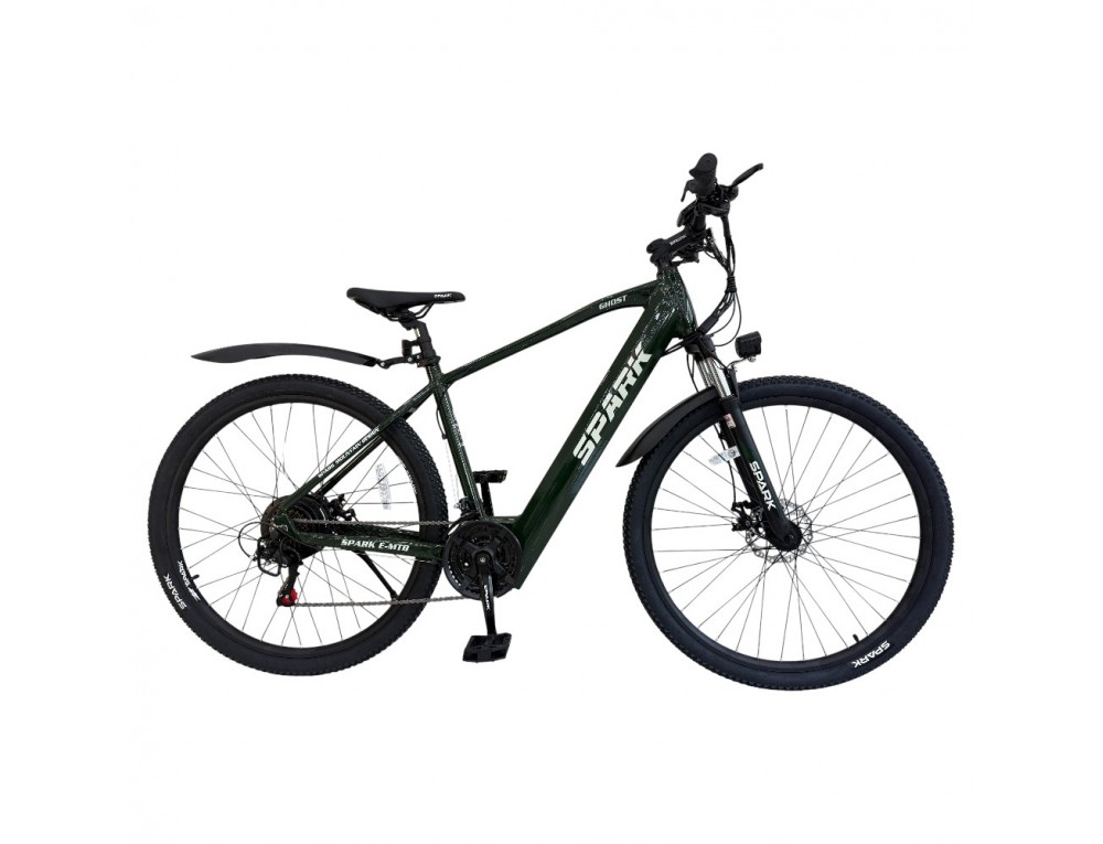 Велосипед з електромотором SPARK E-MTB GHOST 17" 48V/500W/12,8Ah темно-зелений