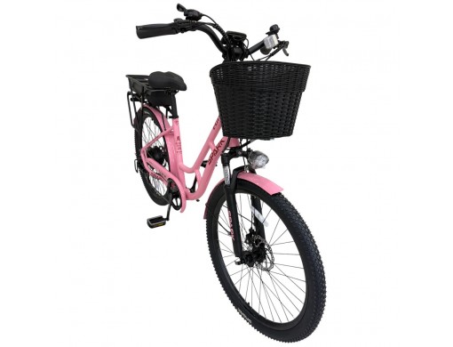 Велосипед з електромотором SPARK E-CITY LITE 17" 48V/500W/12,8Ah малиновий