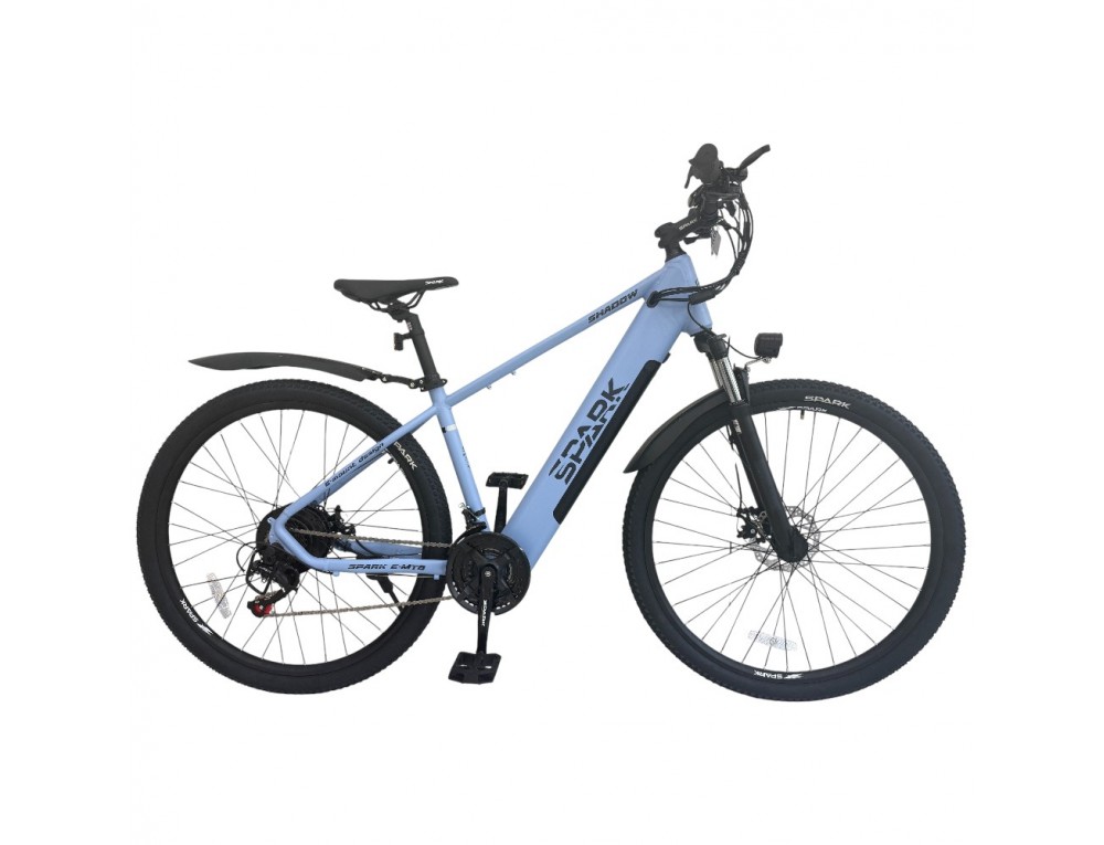 Велосипед з електромотором SPARK E-MTB SHADOW 17" 48V/500W/12,8Ah блакитний (м)