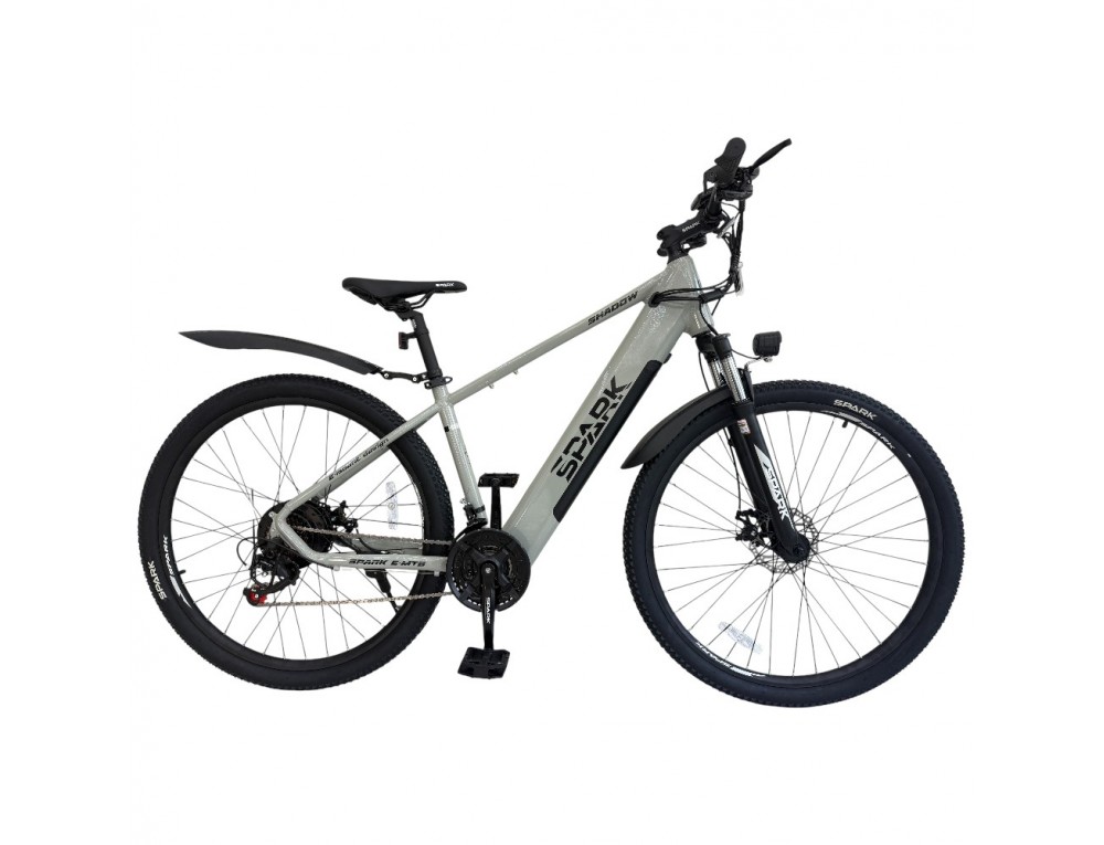Велосипед з електромотором SPARK E-MTB SHADOW 17" 48V/500W/12,8Ah сірий