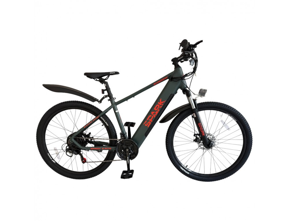 Велосипед з електромотором SPARK E-MTB SHADOW 15" 48V/500W/12,8Ah хакі (м)