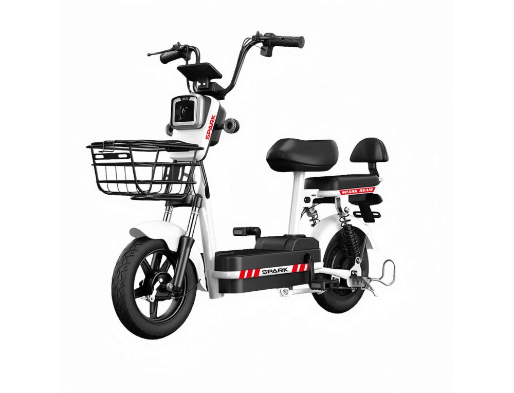 Велосипед з електромотором SPARK BEAM 14" 48V/400W/12Ah Білий