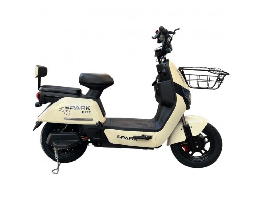 Велосипед з електромотором SPARK BITE 60V/1000W/20Ah 14" Кремово-бежевий