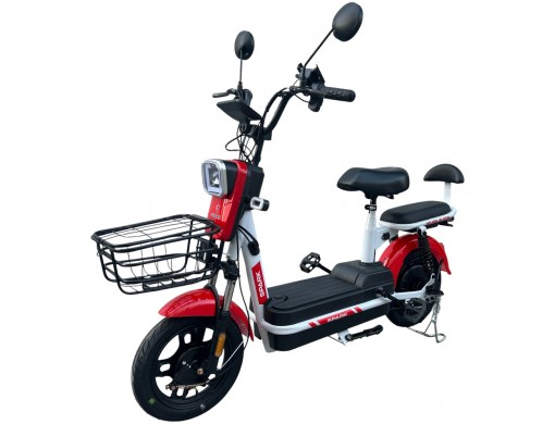 Велосипед з електромотором SPARK BLOOM 14" 48V/400W/12Ah Темно-червоний