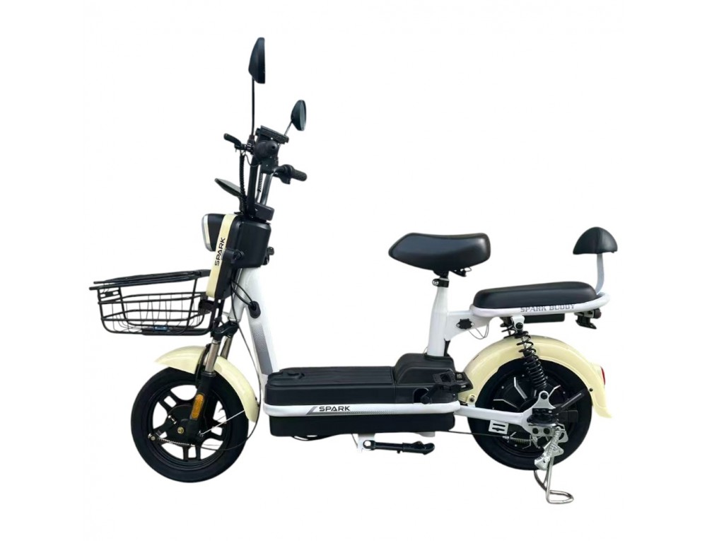 Велосипед з електромотором SPARK BUDDY 14" 48V/500W/12Ah Бежевий