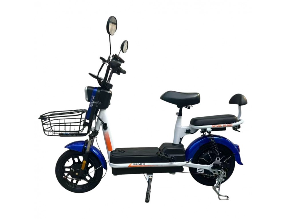 Велосипед з електромотором SPARK BUDDY 14" 48V/500W/12Ah Темно-синій