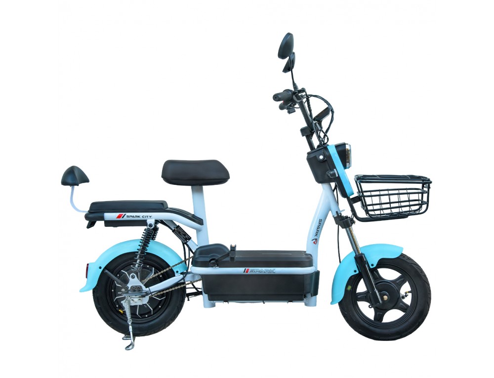 Велосипед з електромотором SPARK CITY 14» 48V/500W/20Ah Блакитний