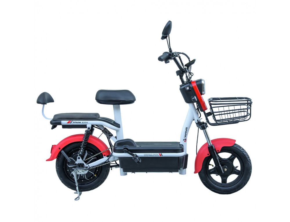Велосипед з електродвигуном  SPARK CITY 14" 48V/500W/20Ah Червоний