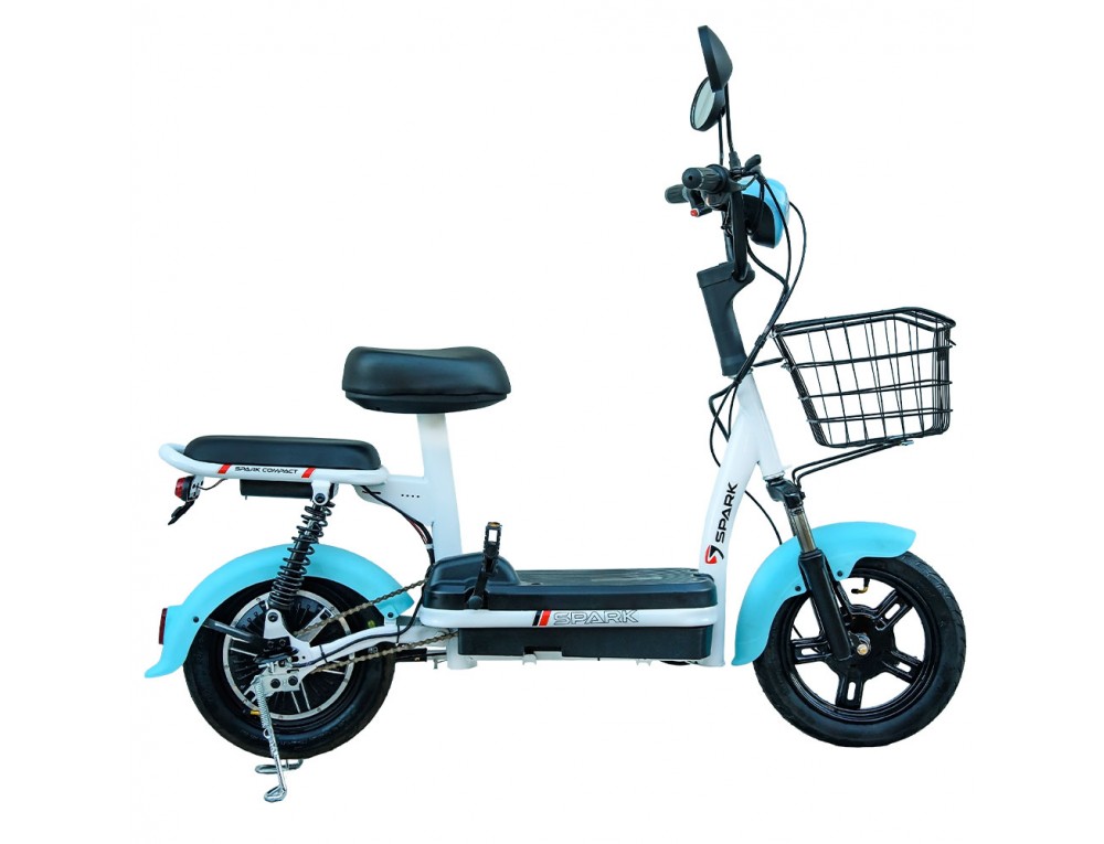 Велосипед з електродвигуном  SPARK COMPACT 14" 48V/400W/12Ah Блакитний