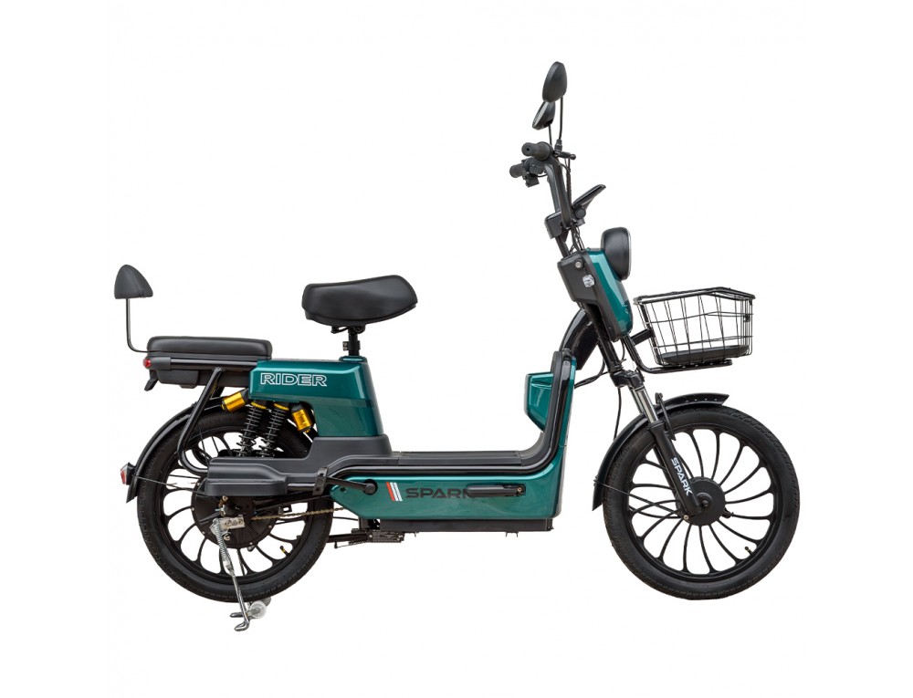 Велосипед з електромотором SPARK RIDER 14" 48V/500W/20Ah Зелений