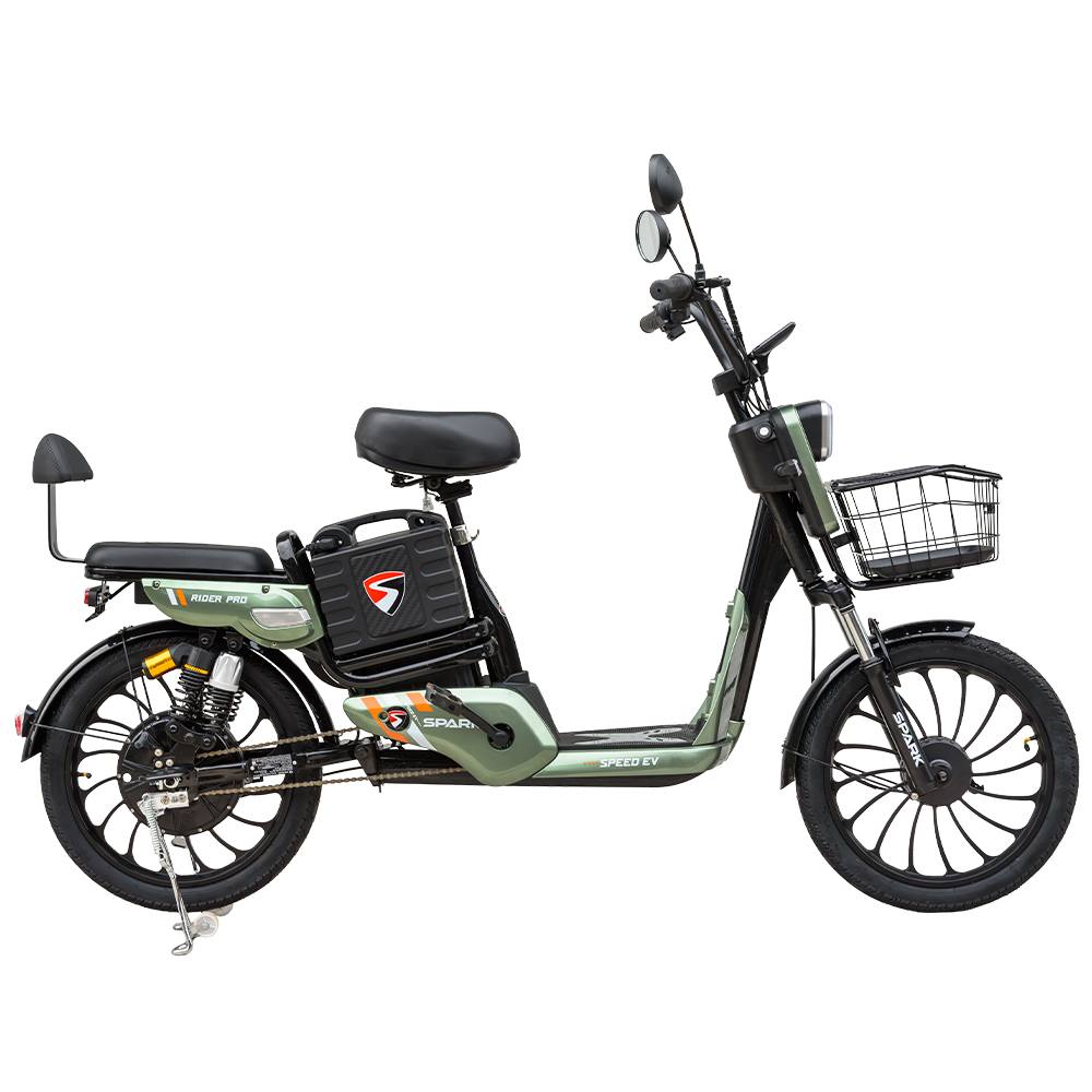Купить Велосипед з електромотором SPARK RIDER PRO 14" 48V/650W/20Ah Зелений