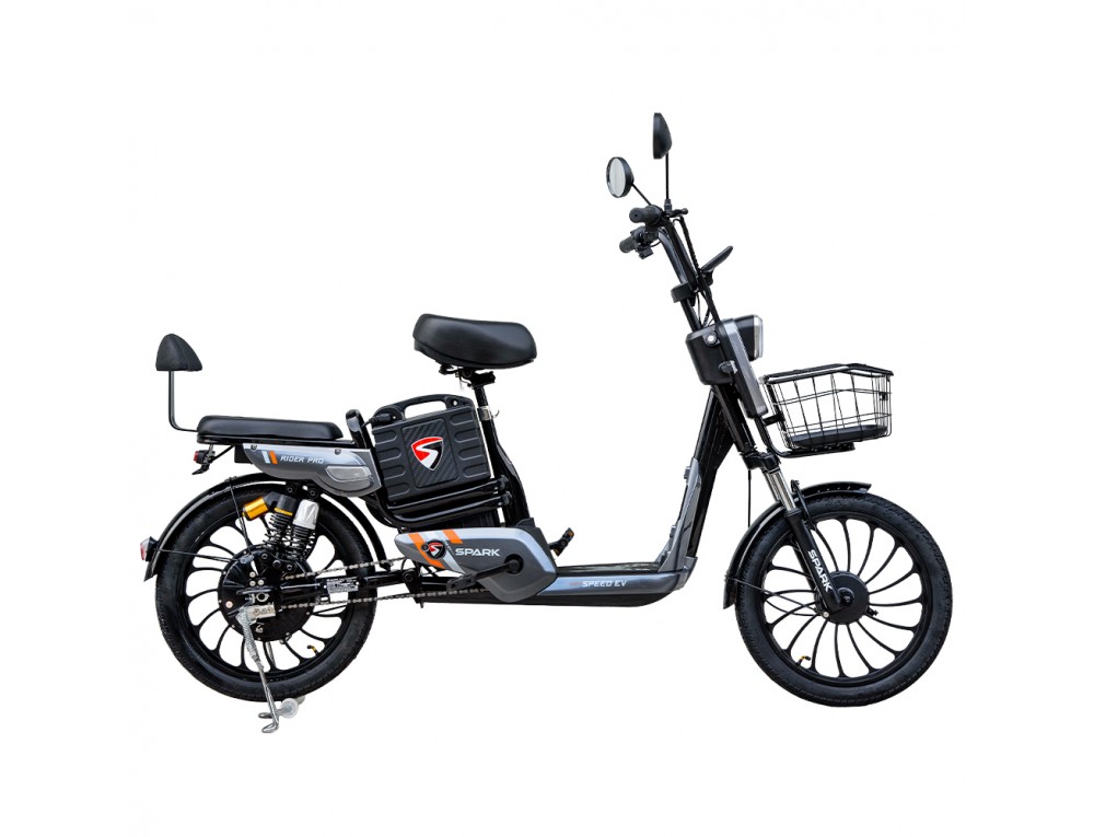 Велосипед з електромотором SPARK RIDER PRO 14" 48V/650W/20Ah Сірий
