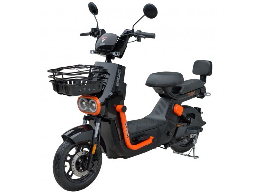Велосипед з електромотором SPARK TOUR 14» 60V/500W/20Ah Чорний з помаранчевим