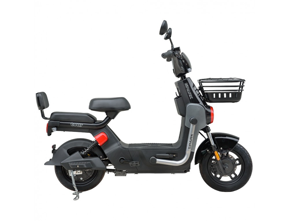 Велосипед з електромотором SPARK TOUR 14» 60V/500W/20Ah Сірий