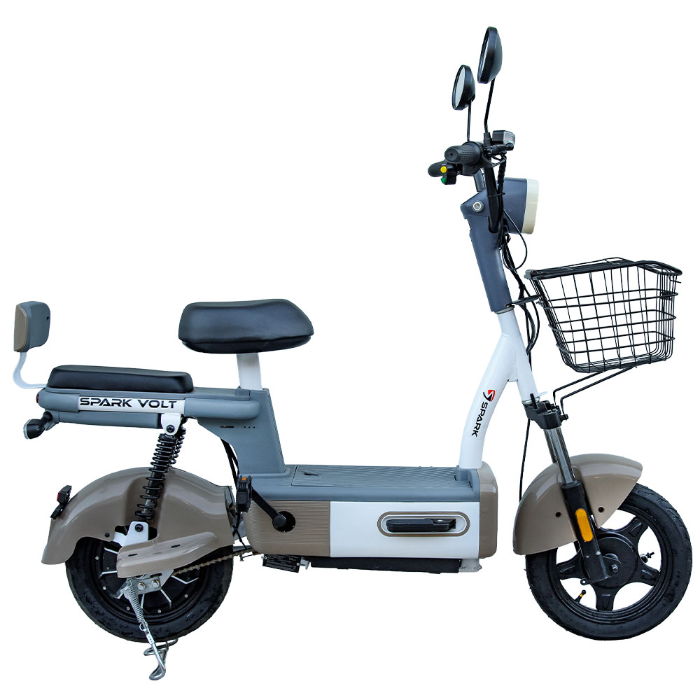 Купить Велосипед з електродвигуном  SPARK VOLT 14" 48V/400W/12Ah Бежевий