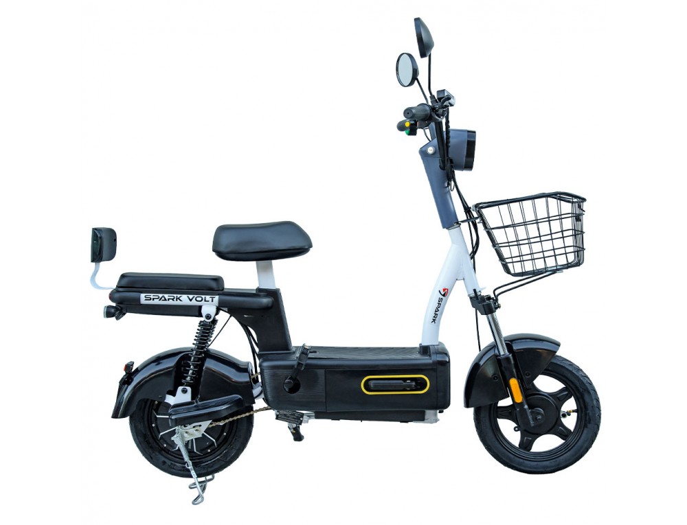 Велосипед з електромотором SPARK VOLT 14" 48V/400W/12Ah Чорний