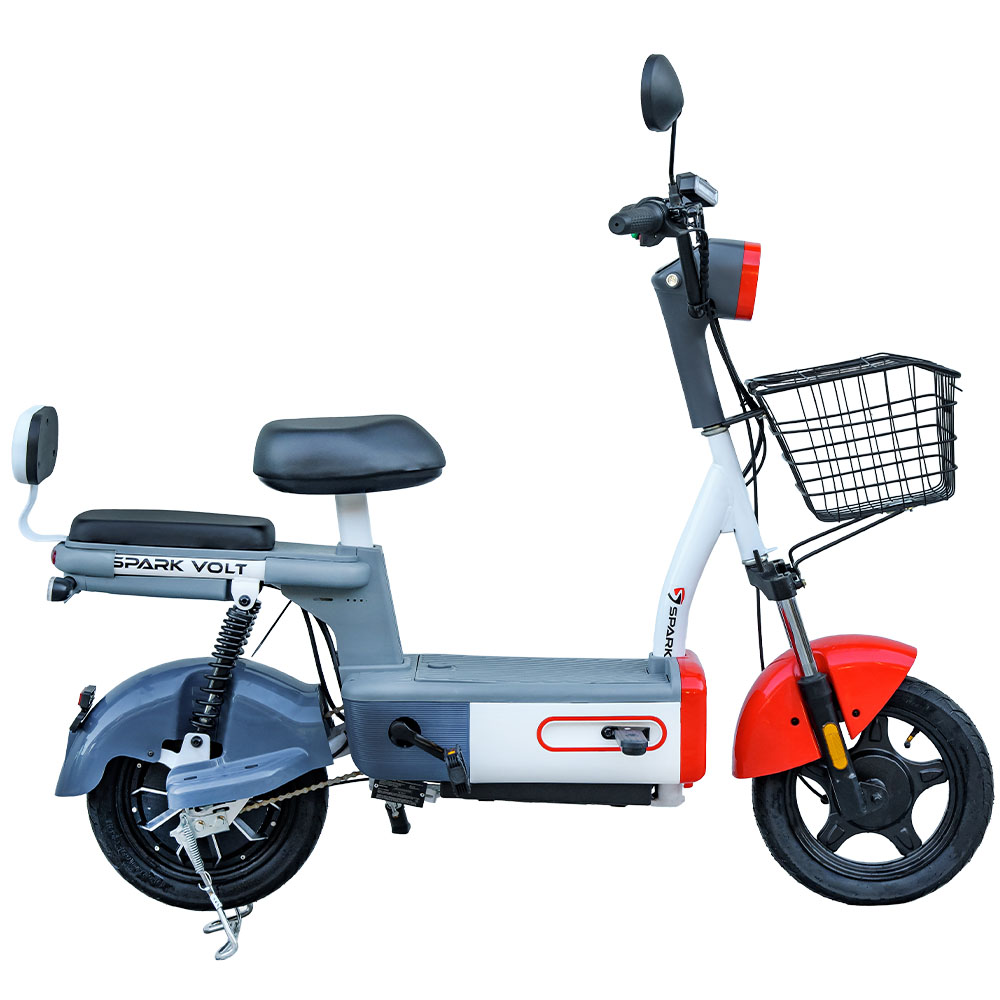 Купить Велосипед з електродвигуном SPARK VOLT 14" 48V/400W/12Ah Червоний із синім