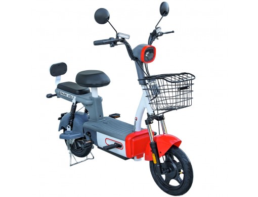 Велосипед з електродвигуном SPARK VOLT 14" 48V/400W/12Ah Червоний із синім