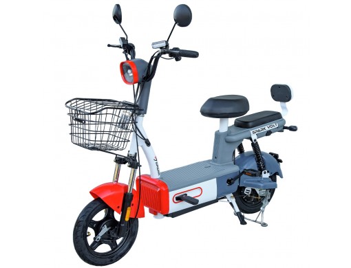 Велосипед з електродвигуном SPARK VOLT 14" 48V/400W/12Ah Червоний із синім
