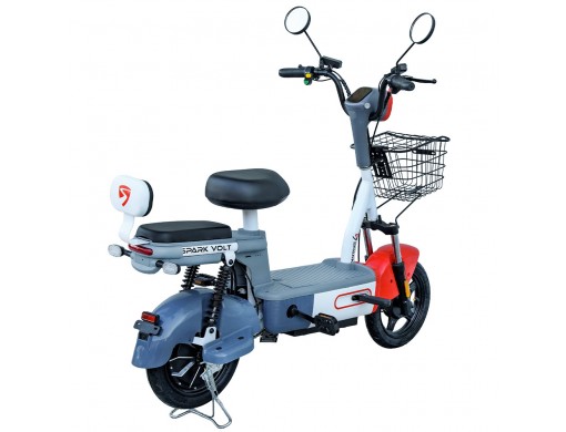 Велосипед з електродвигуном SPARK VOLT 14" 48V/400W/12Ah Червоний із синім