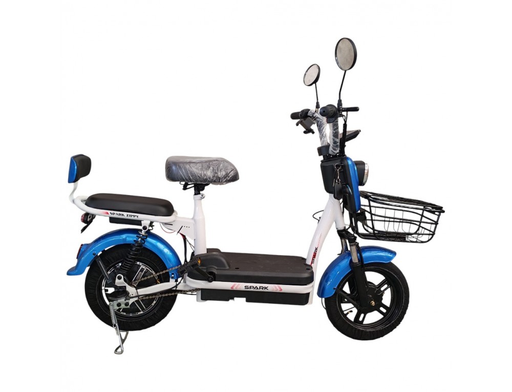 Велосипед з електромотором SPARK ZIPPY 14" 48V/400W/12Ah Синій