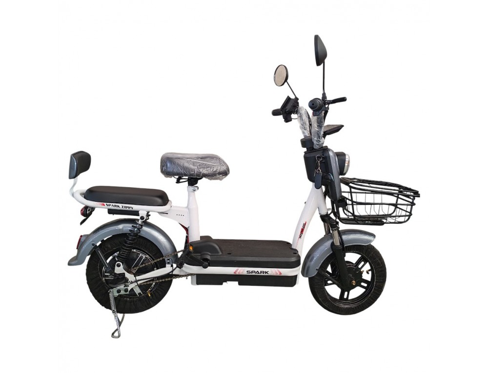 Велосипед з електромотором SPARK ZIPPY 14" 48V/400W/12Ah Сірий