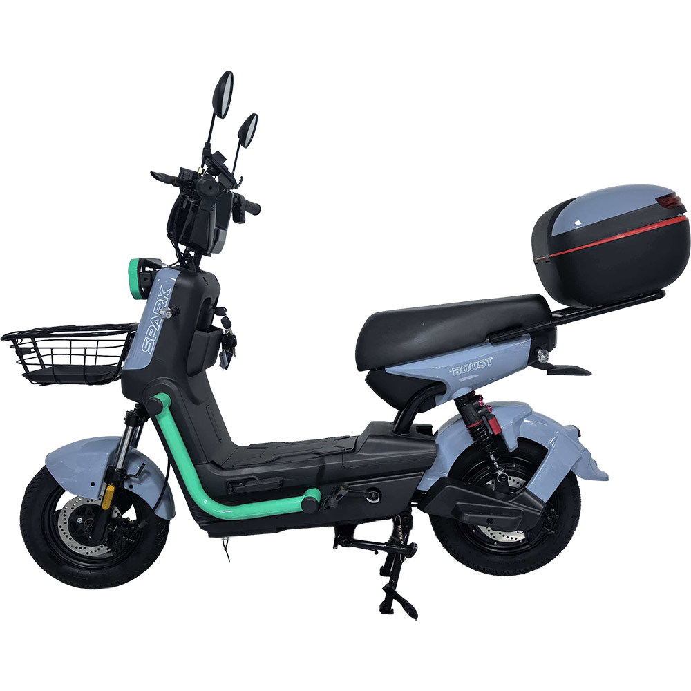 Купить Велосипед з електромотором SPARK BOOST 14" 72V/1200W/25Ah сірий з бірюзовим