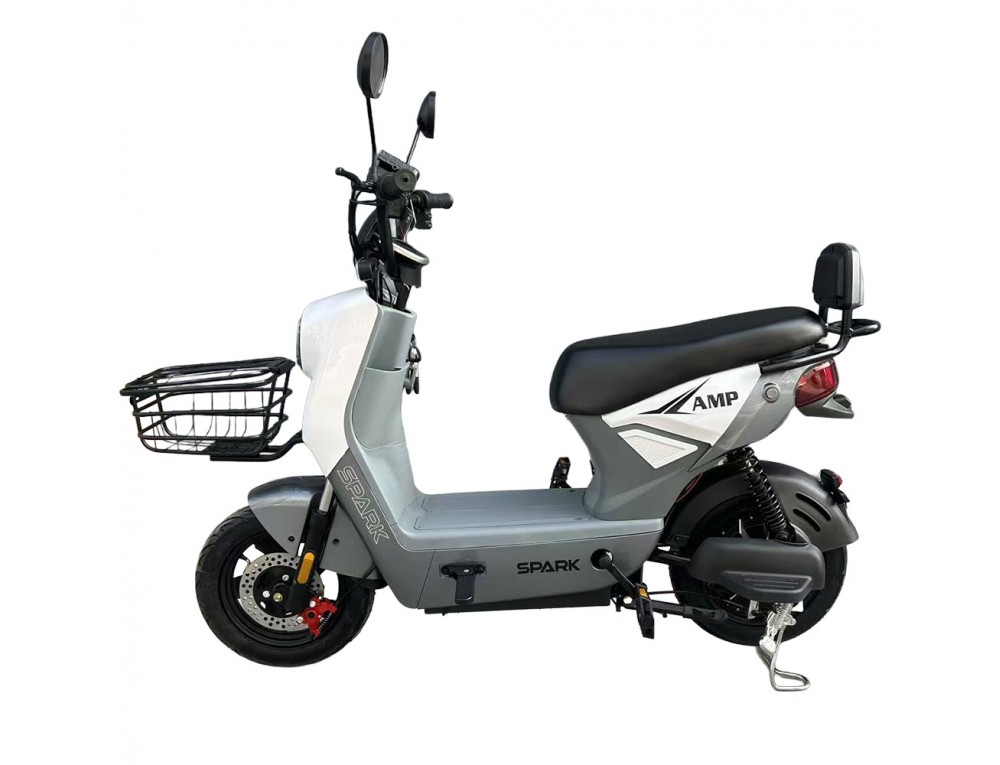 Велосипед з електромотором SPARK AMP 14" 48V/800W/25Ah білий із сірим