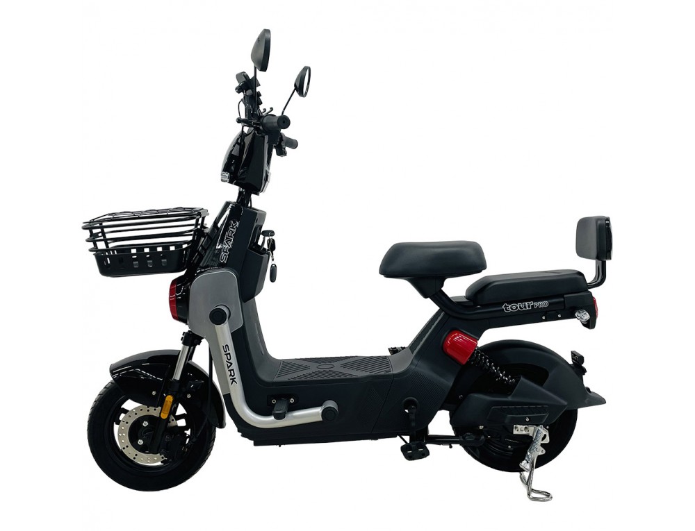 Велосипед с электромотором SPARK TOUR PRO 14" 60V/1000W/20Ah черный с серым