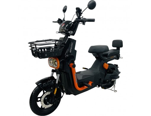Велосипед с электромотором SPARK TOUR PRO 14" 60V/1000W/20Ah черный с оранжевым