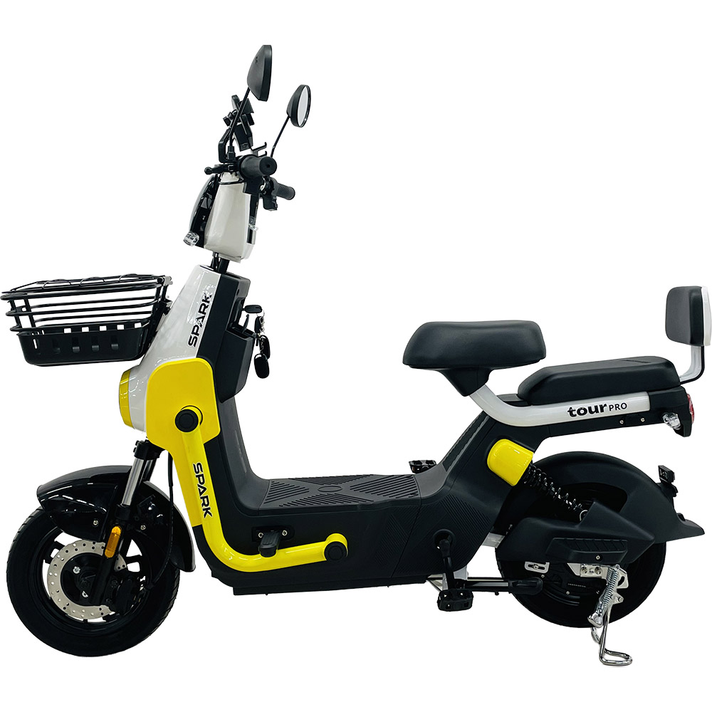 Купить Велосипед с электромотором SPARK TOUR PRO 14" 60V/1000W/20Ah белый с желтым