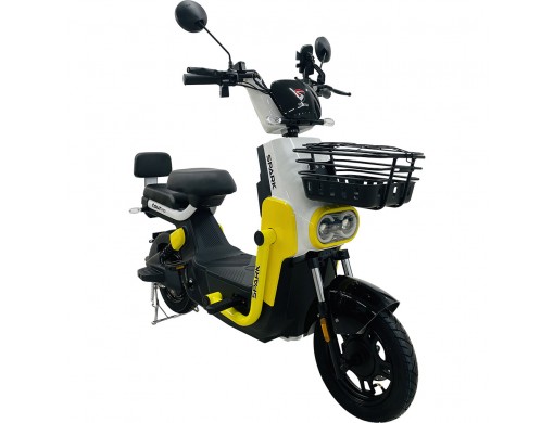 Велосипед с электромотором SPARK TOUR PRO 14" 60V/1000W/20Ah белый с желтым