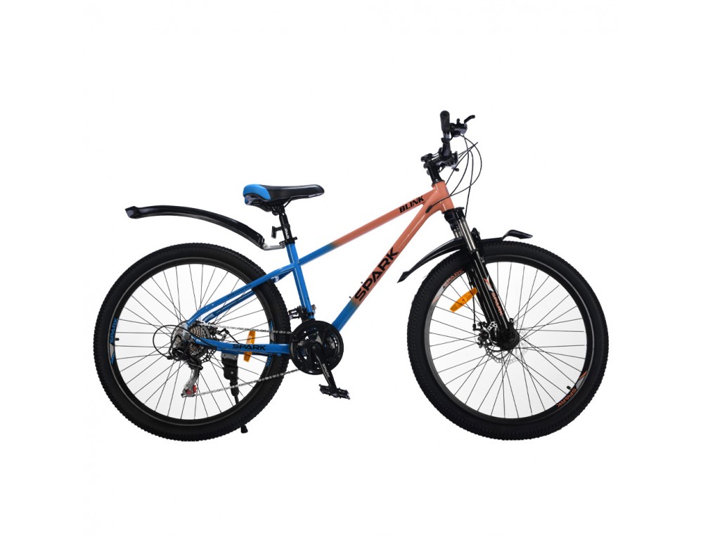 Велосипед SPARK BLINK (колеса - 26", сталева рама - 15") коричневий з синім