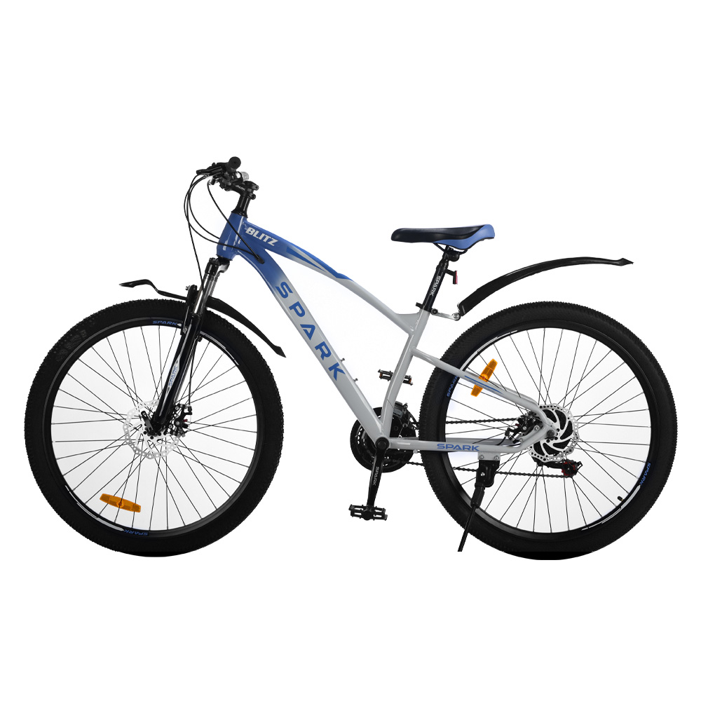 Велосипед SPARK BLITZ (колеса - 27,5", сталева рама - 15") синій з сірим