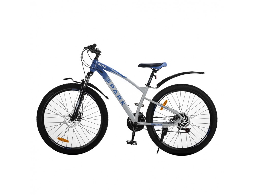 Велосипед SPARK BLITZ (колеса - 27,5", сталева рама - 15") синій з сірим