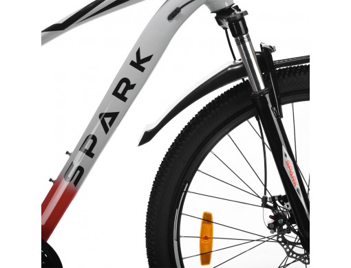 Велосипед SPARK BLITZ (колеса - 27,5", сталева рама - 17") сірий з червоним