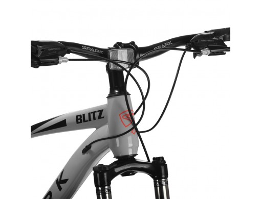 Велосипед SPARK BLITZ (колеса - 27,5", сталева рама - 17") сірий з червоним