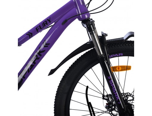 Велосипед SPARK FURY (колеса - 26", сталева рама - 15") фіолетовий з чорним