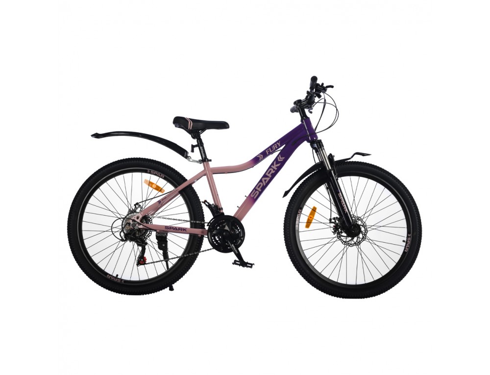 Велосипед SPARK FURY (колеса - 26", сталева рама - 15") фіолетовий з персиковим