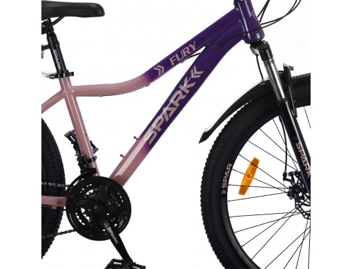 Велосипед SPARK FURY (колеса - 26", сталева рама - 15") фіолетовий з персиковим
