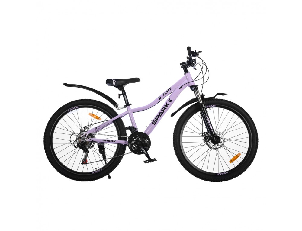 Велосипед SPARK FURY (колеса - 26", сталева рама - 13") бузковий