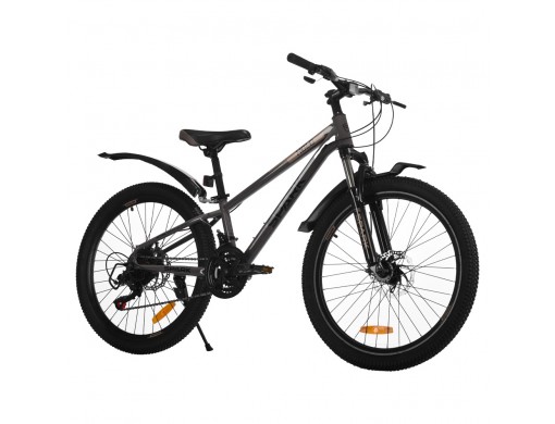 Велосипед SPARK HOLD (колеса - 24", сталева рама - 11") темно-графітовий